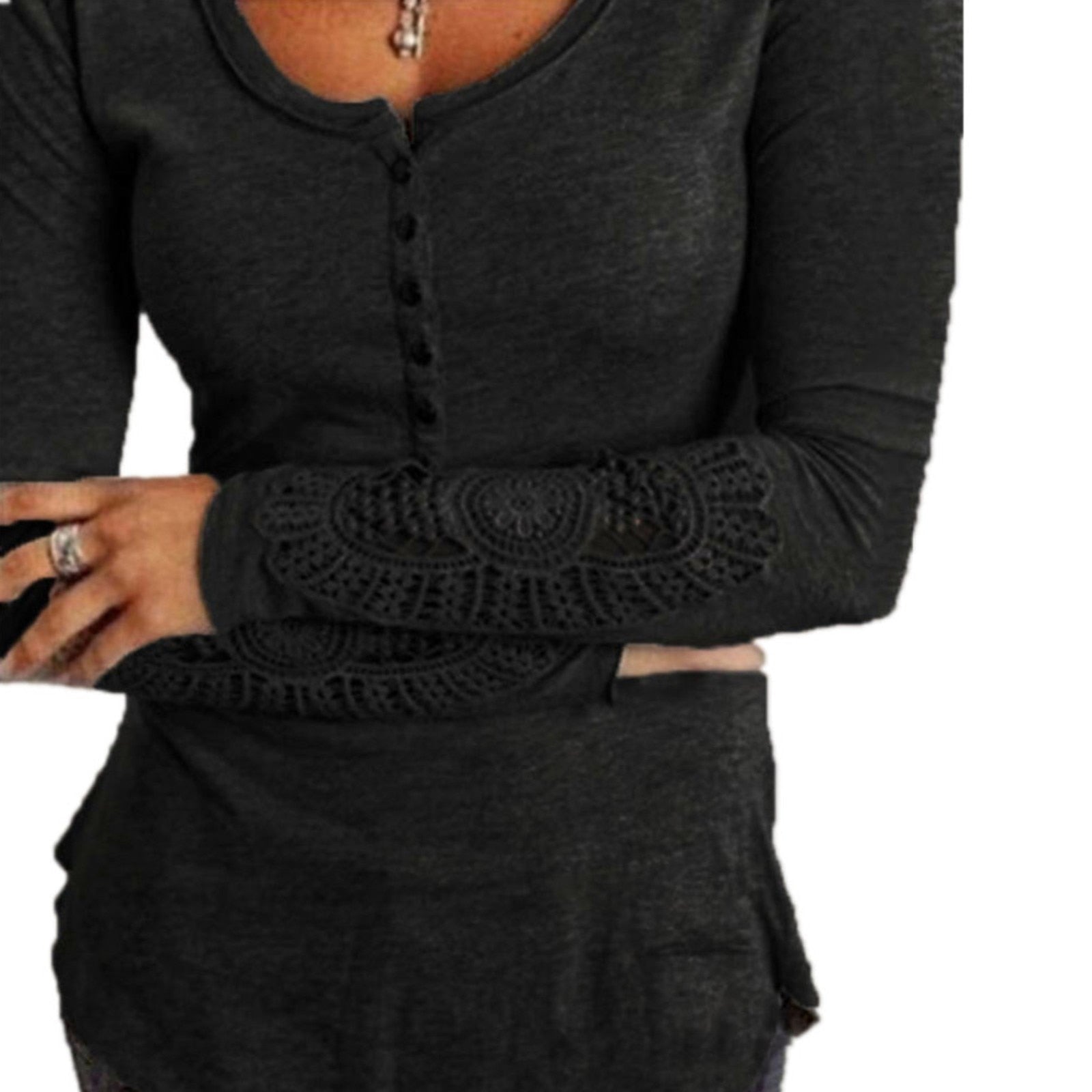 Kanten Shirt Lange Mouw