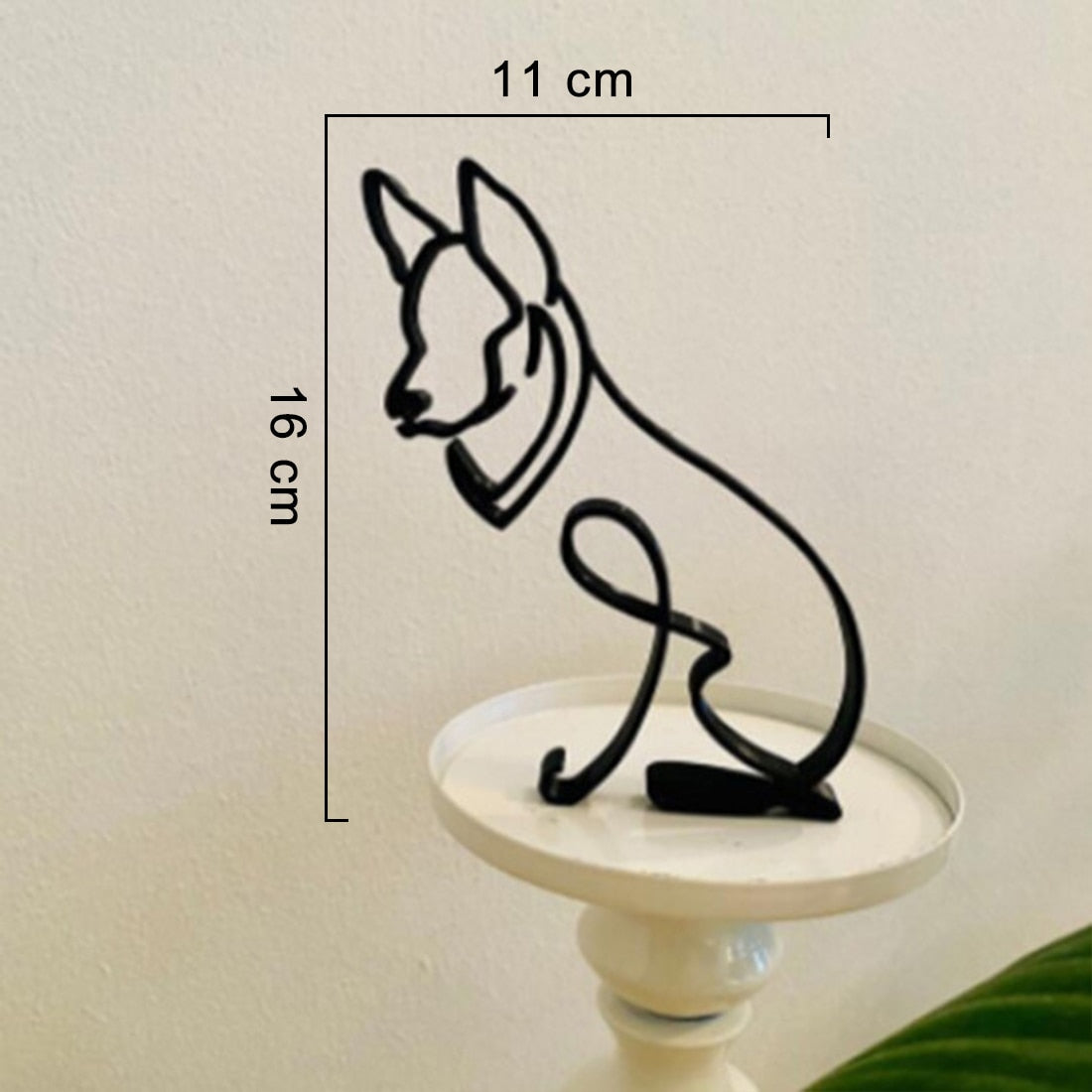 Minimalistische Hond Kunst Sculptuur