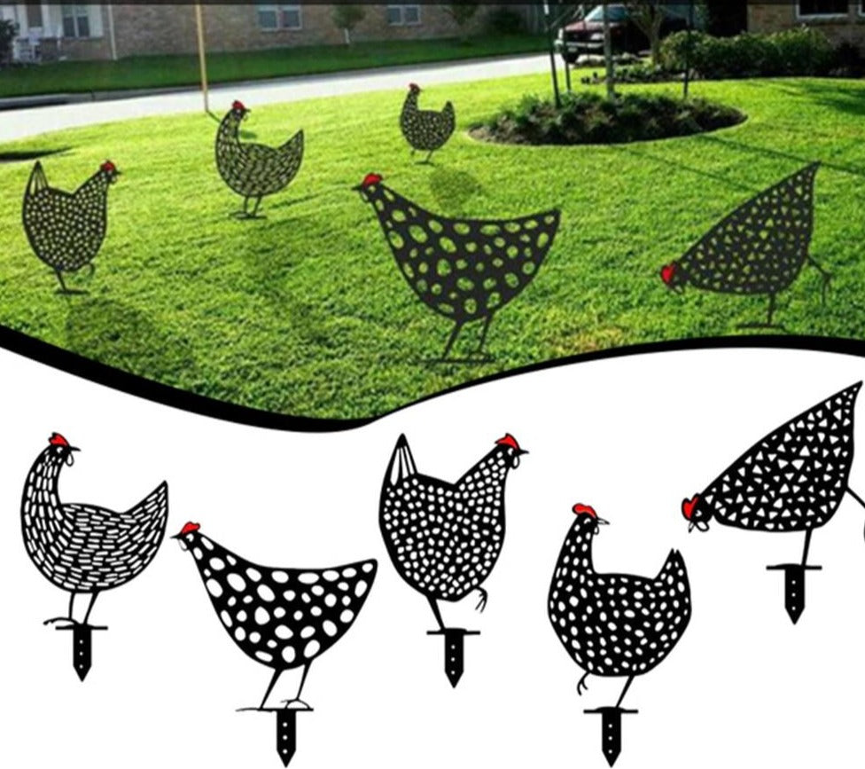 Kippenset - 4 Delige decoratieset voor binnen buiten!