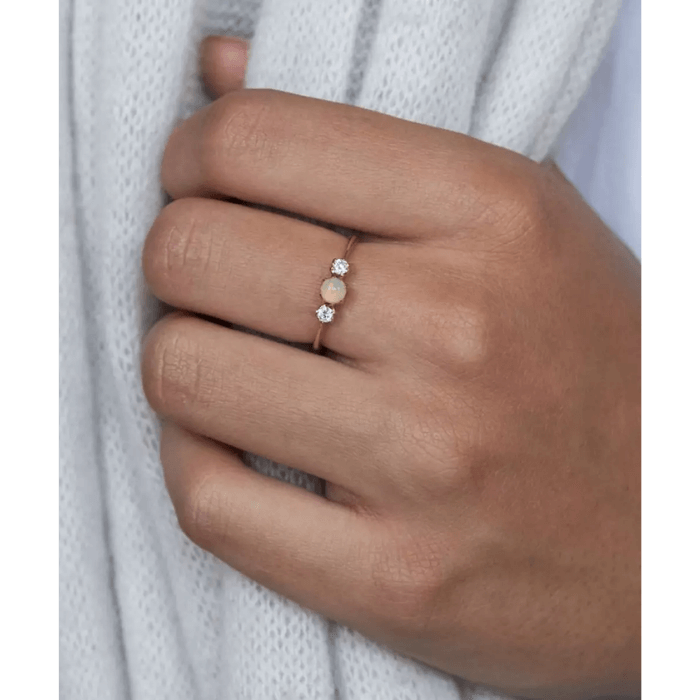 Maansteen Parel Ring