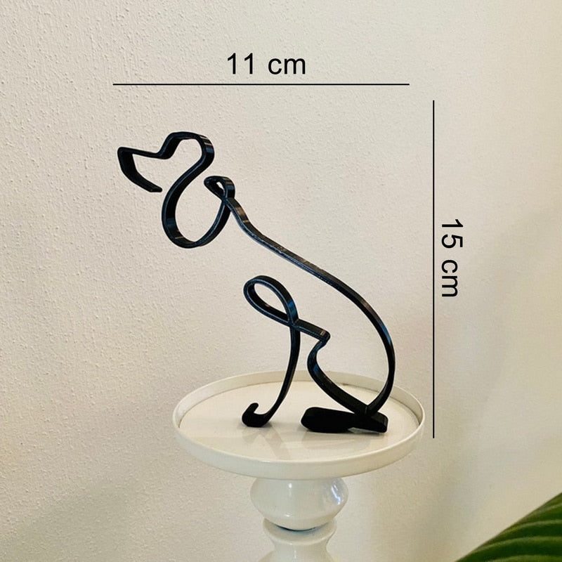 Minimalistische Hond Kunst Sculptuur