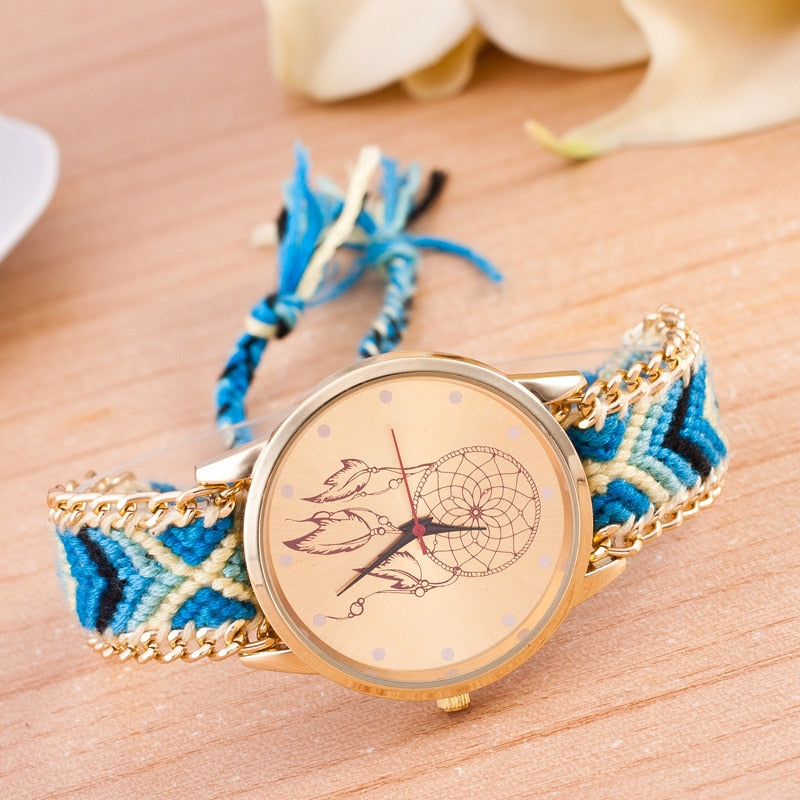 Geweven dromenvanger horloge