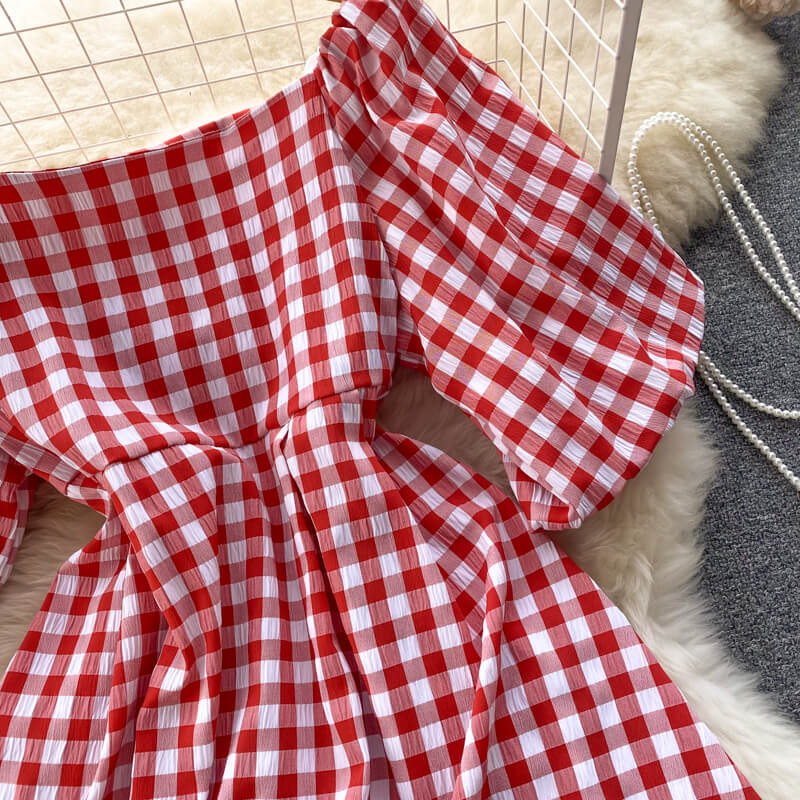 Vierkante Kraag Jurk Voor Vrouwen