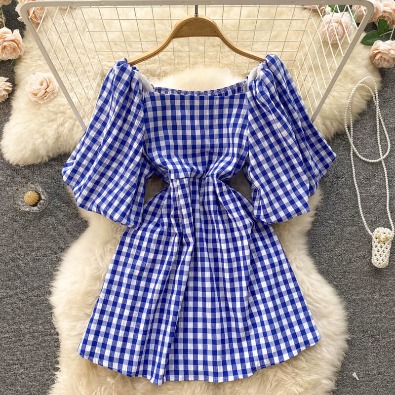 Vierkante Kraag Jurk Voor Vrouwen