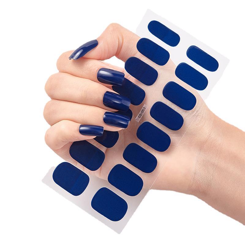 Solide Kleuren Nagelstickers (16 tips/set)