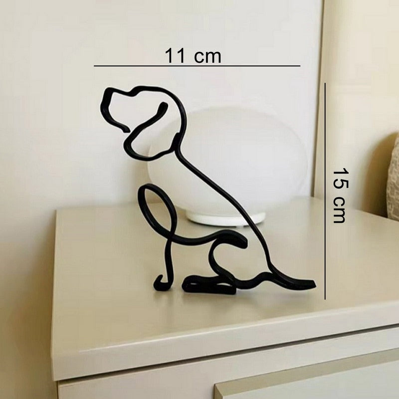 Minimalistische Hond Kunst Sculptuur