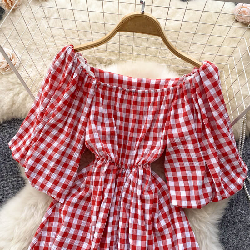 Vierkante Kraag Jurk Voor Vrouwen