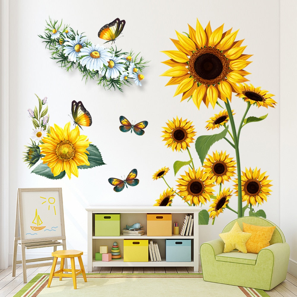 Zonnebloem Muurstickers