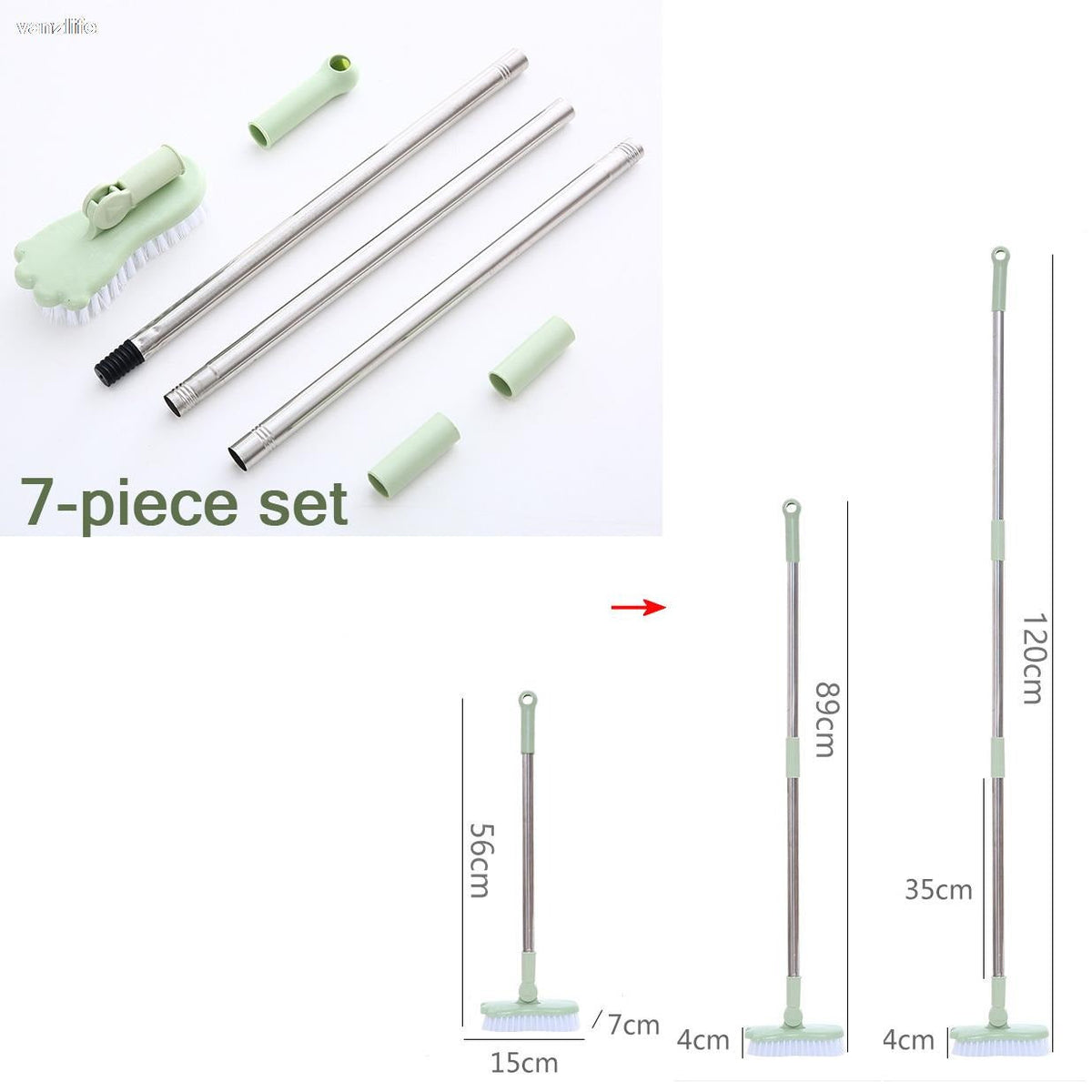 Scrubborstel met lange steel
