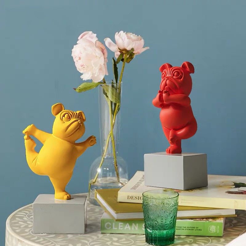 Yoga Bulldog Beeldje