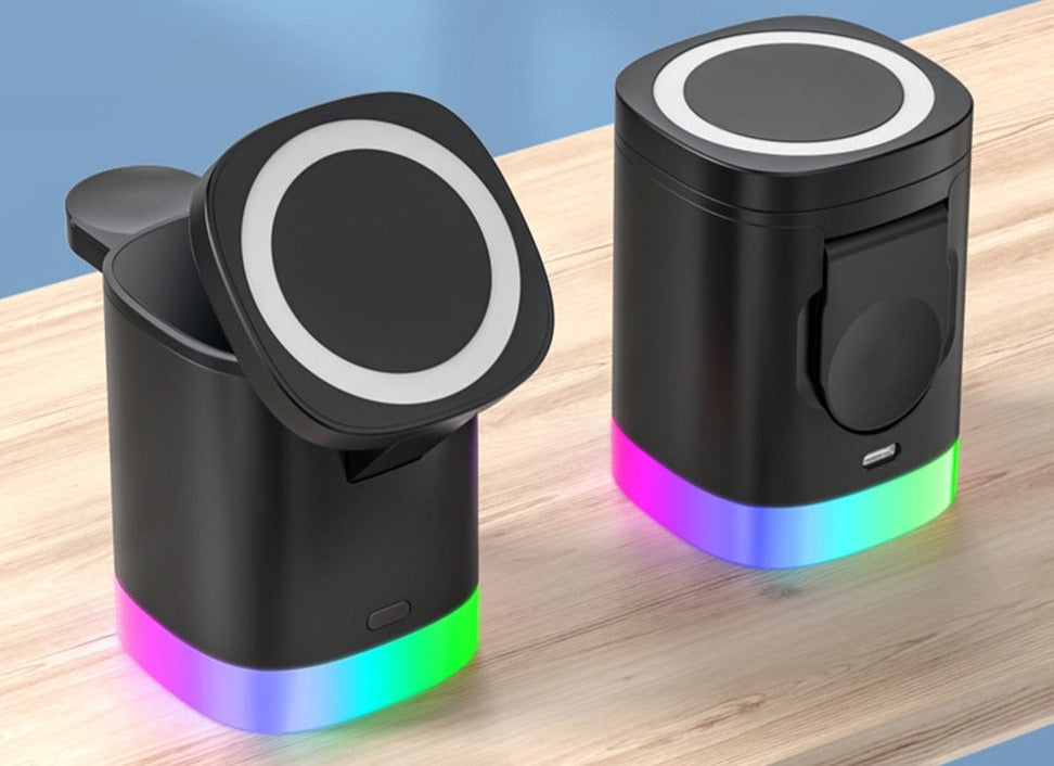 3-in-1 LED Draadloze Standaard Oplader