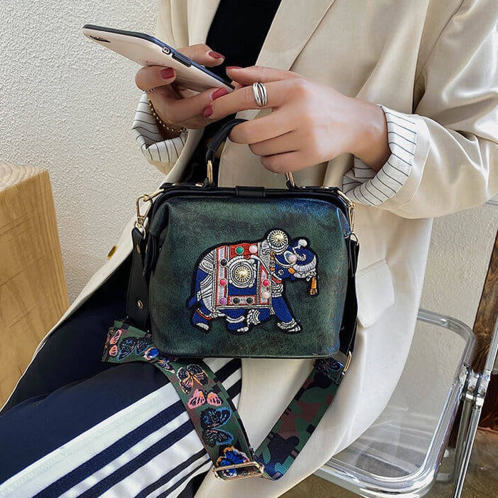 Mandala Geborduurde Tas