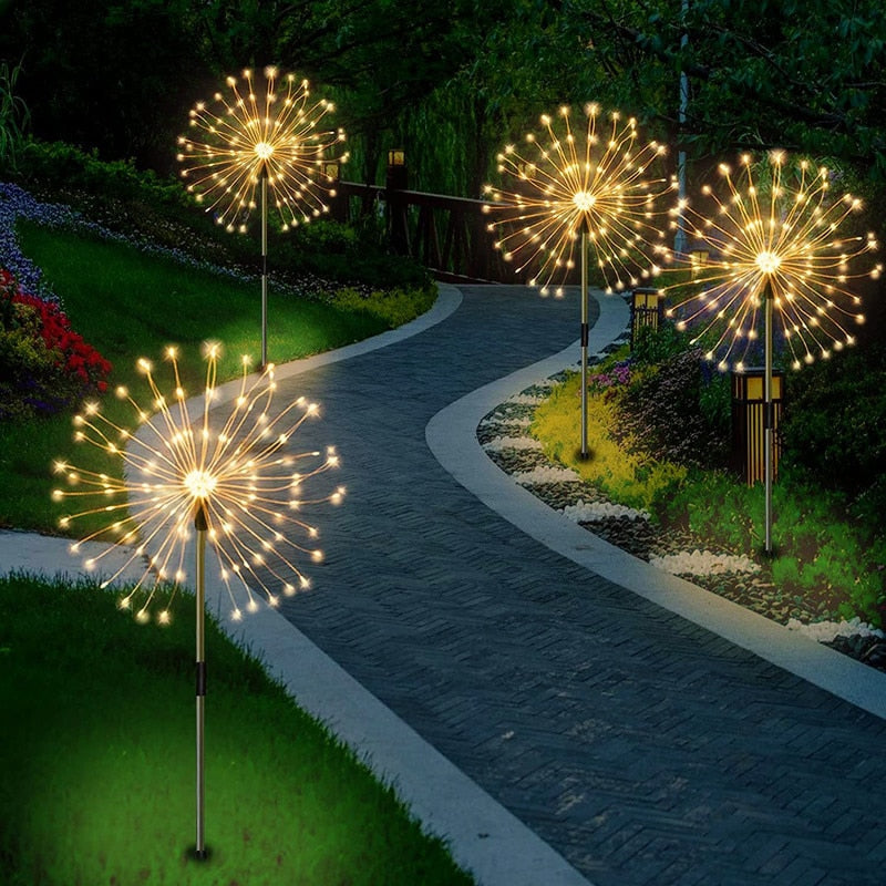 Waterdichte Zonne Garden Vuurwerk Lamp