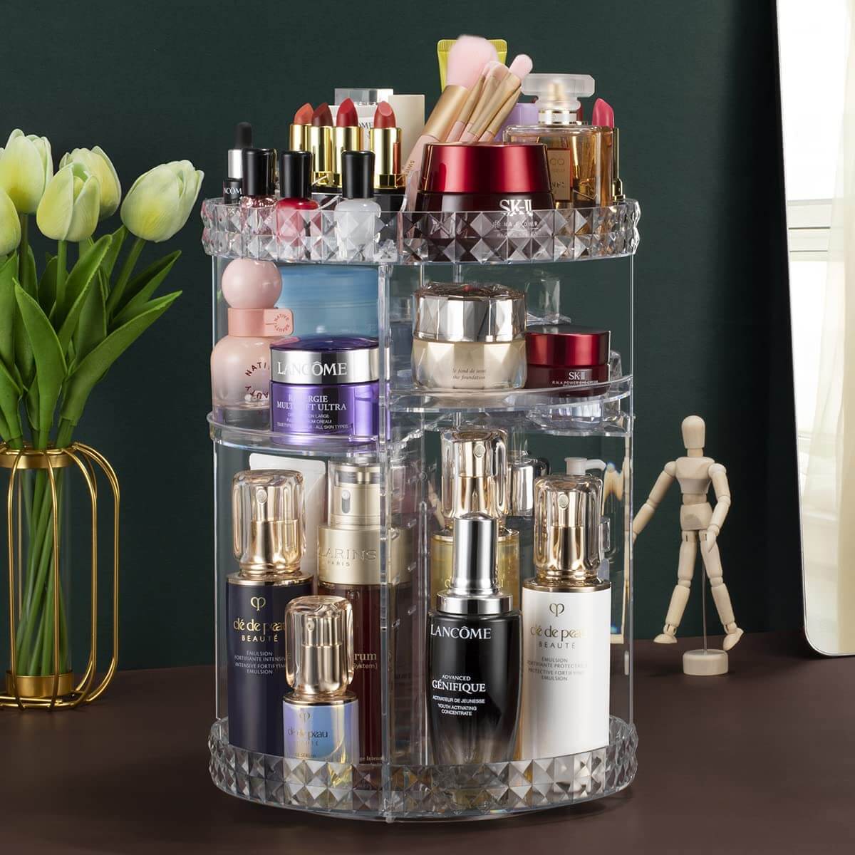 Roterende make-up organiser