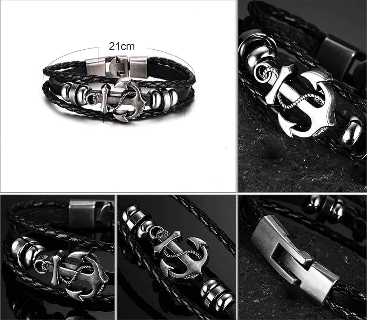 Anker Leren Armband