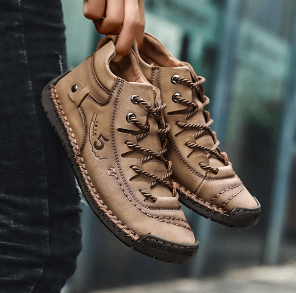 Vintage Leren Stijl Laarzen Voor Mannen