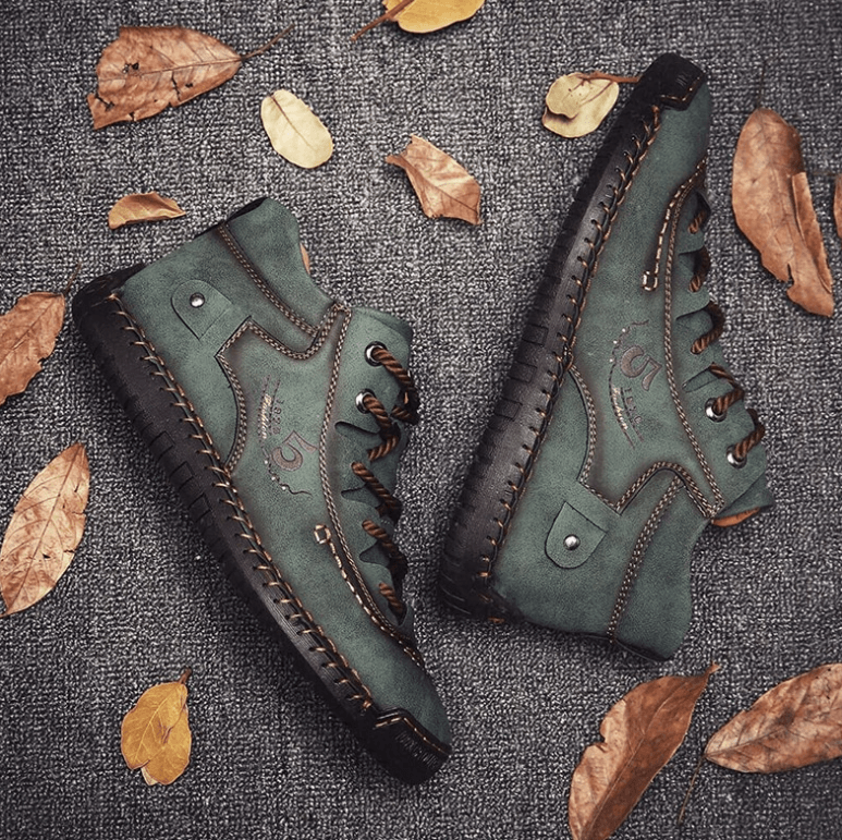 Vintage Leren Stijl Laarzen Voor Mannen