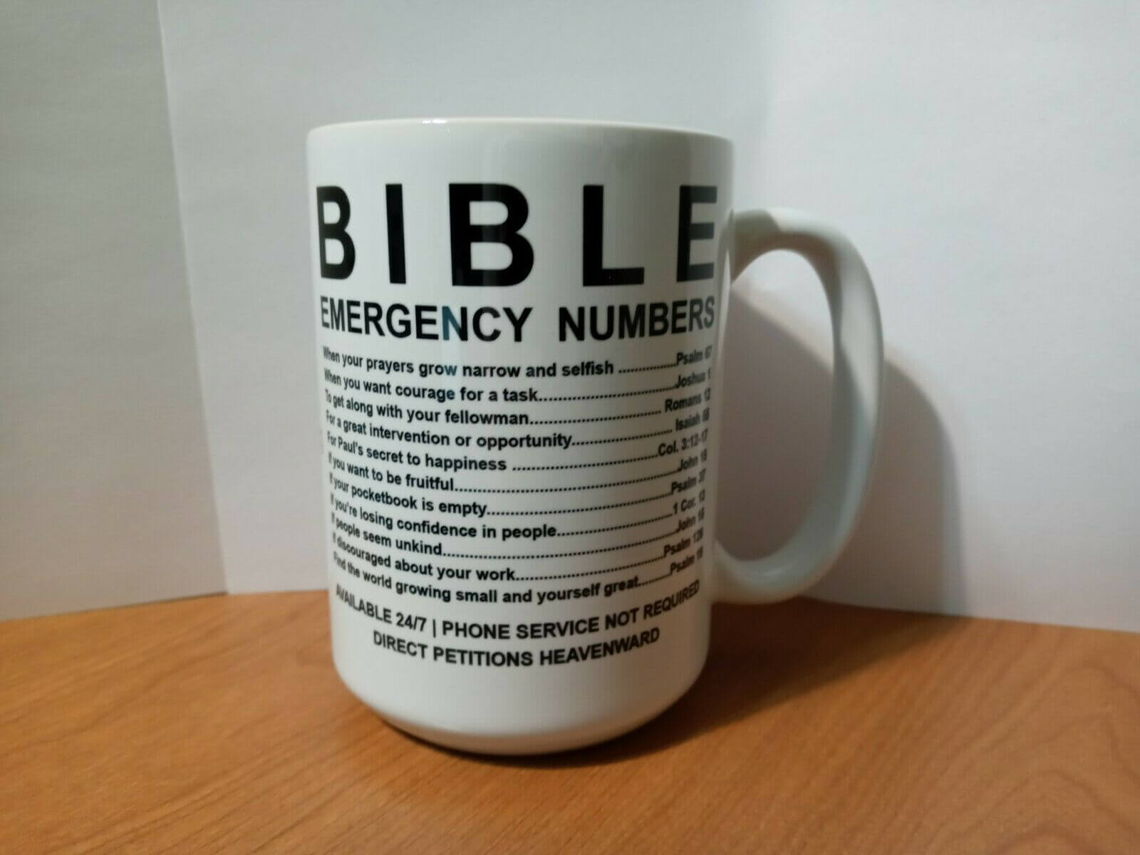 Bijbel Noodsituatie Nummers Mok