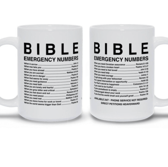 Bijbel Noodsituatie Nummers Mok