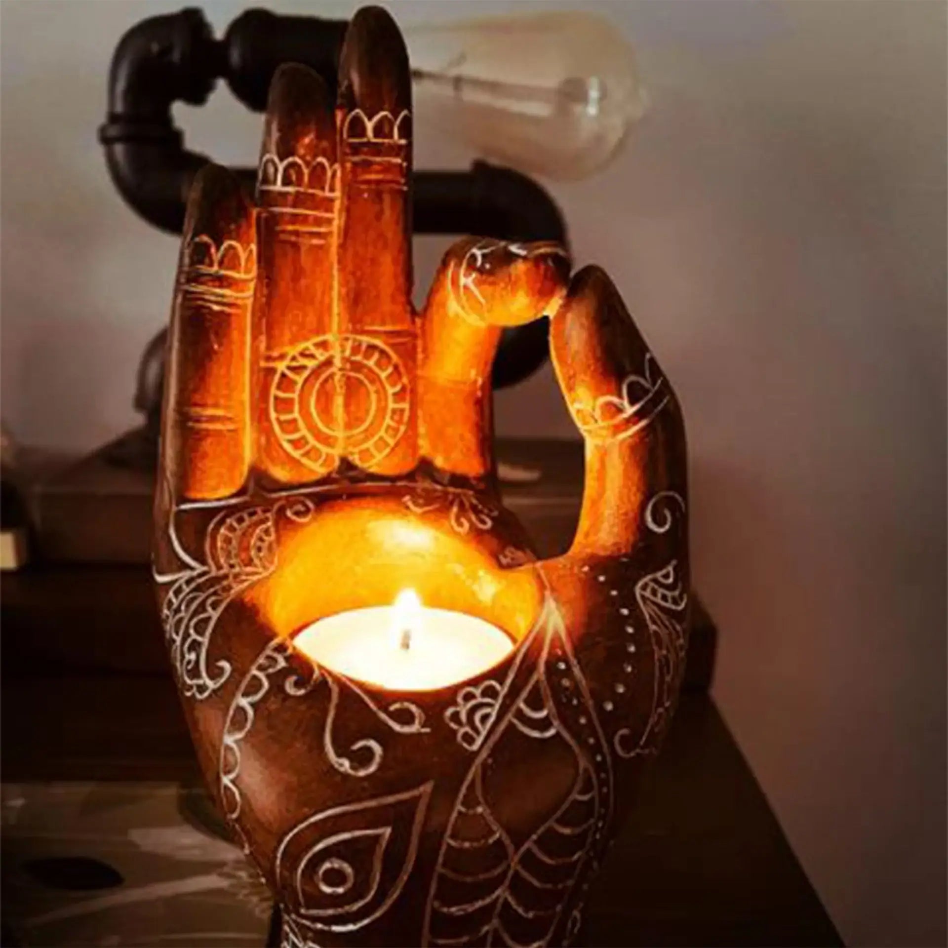 Boeddha Hand Kaarsenhouder