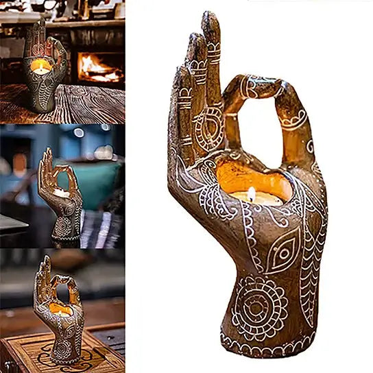 Boeddha Hand Kaarsenhouder