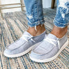 Dames Canvas Lace-Up Loafers