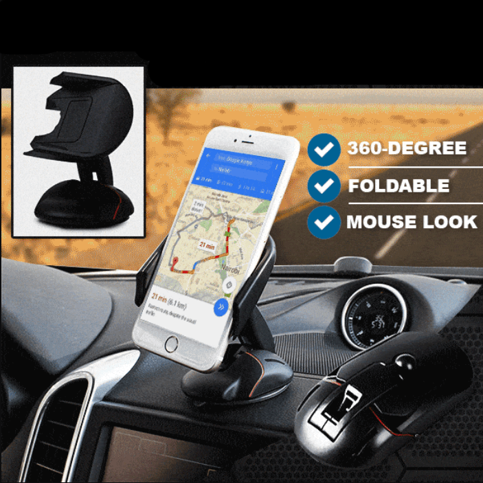 360 ° Transformeerbare Autotelefoon Mount