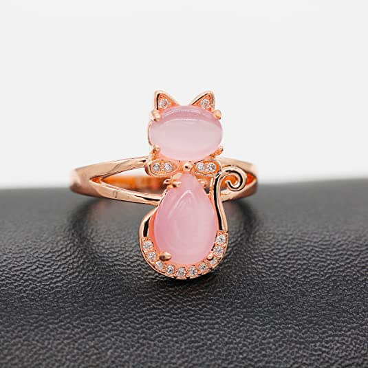 Opaal Kat Ring