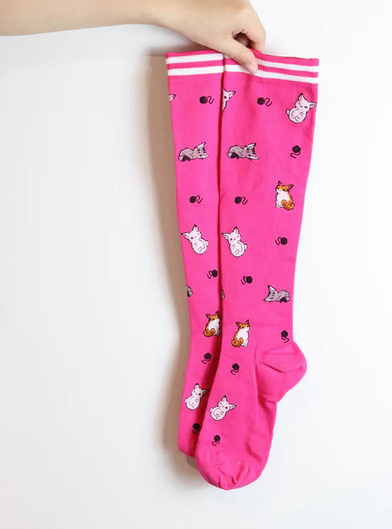 Kleurrijke Lange Compressie Sokken (4 paar)