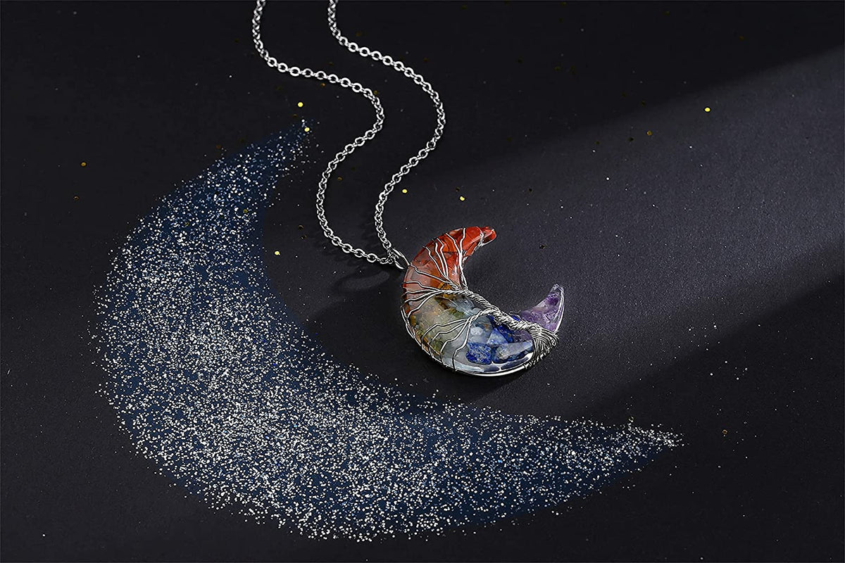 Tree of Life Halve Maan Ketting