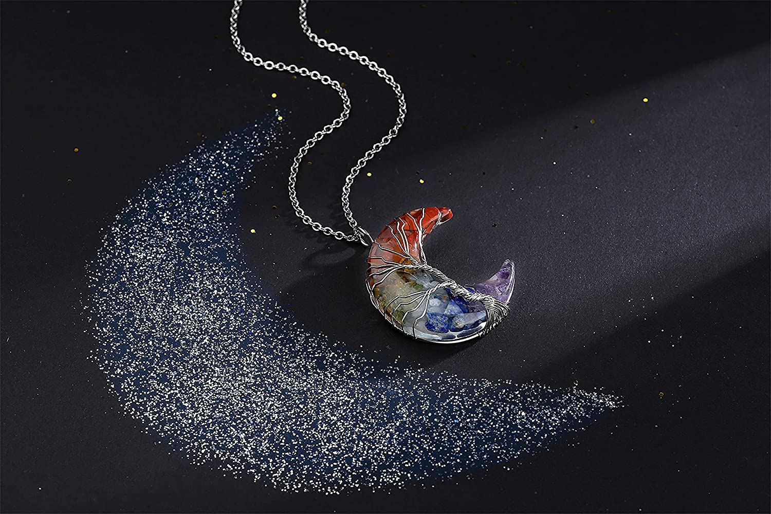 Tree of Life Halve Maan Ketting