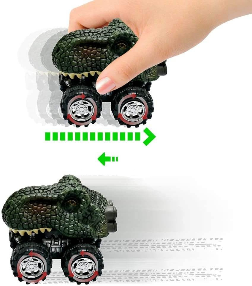 Pull Back Dinosaurus Mini Auto (6st)