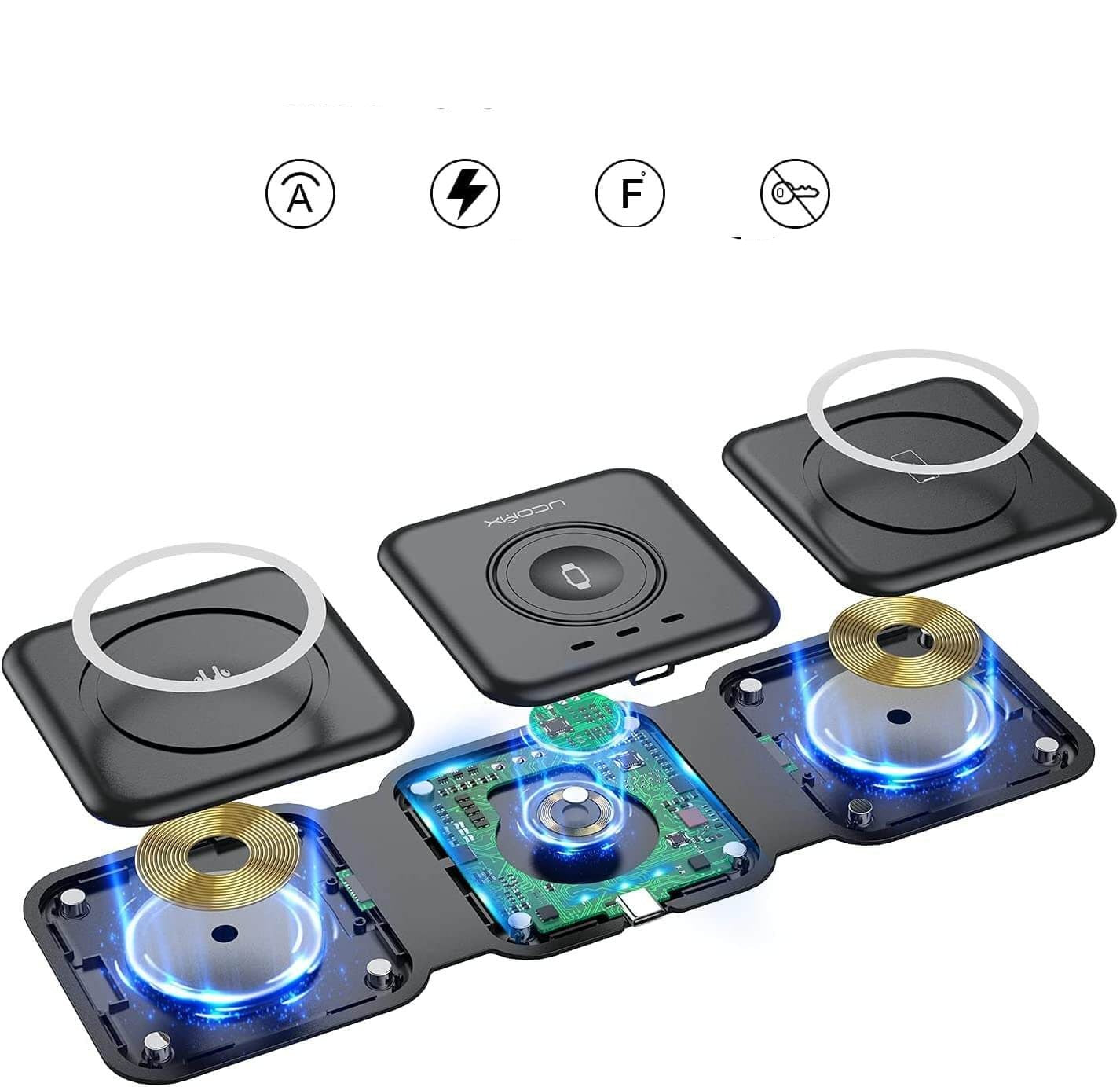 Opvouwbare Magnetische Draadloze Lader