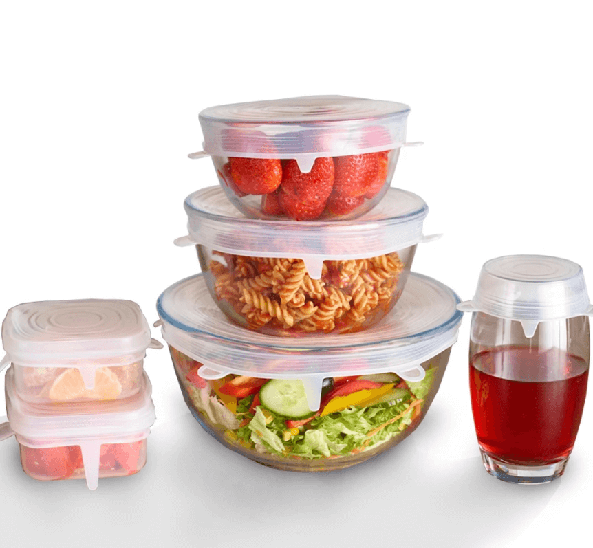 Herbruikbare Voedseldeksels (6 of 12 stuks set)