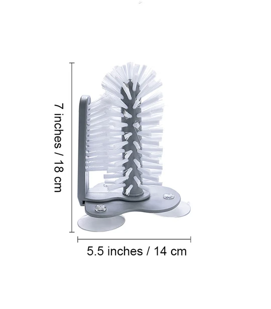 Glazenwasser Met Dubbelzijdige Borstel