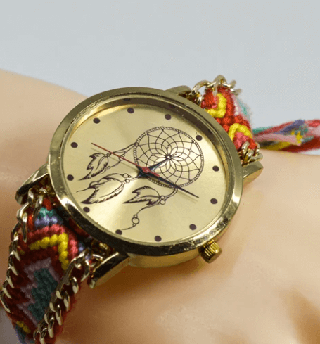 Geweven dromenvanger horloge