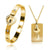 "JE BENT DE SLEUTEL NAAR MIJN HART" Armband + Ketting Set