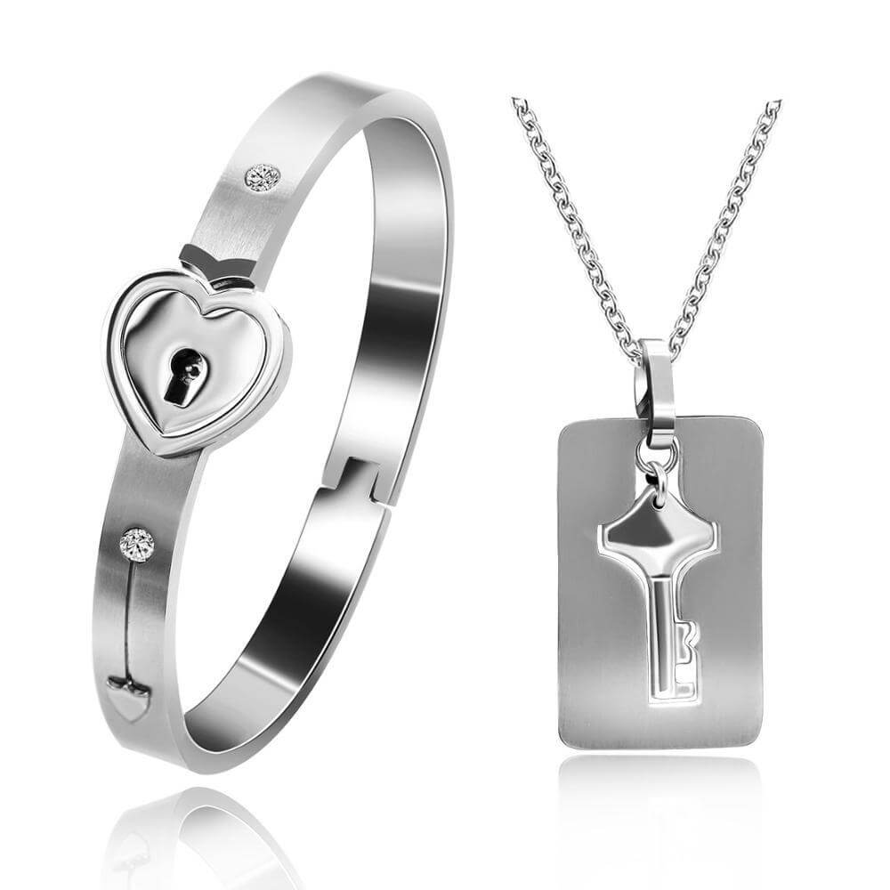 &quot;JE BENT DE SLEUTEL NAAR MIJN HART&quot; Armband + Ketting Set