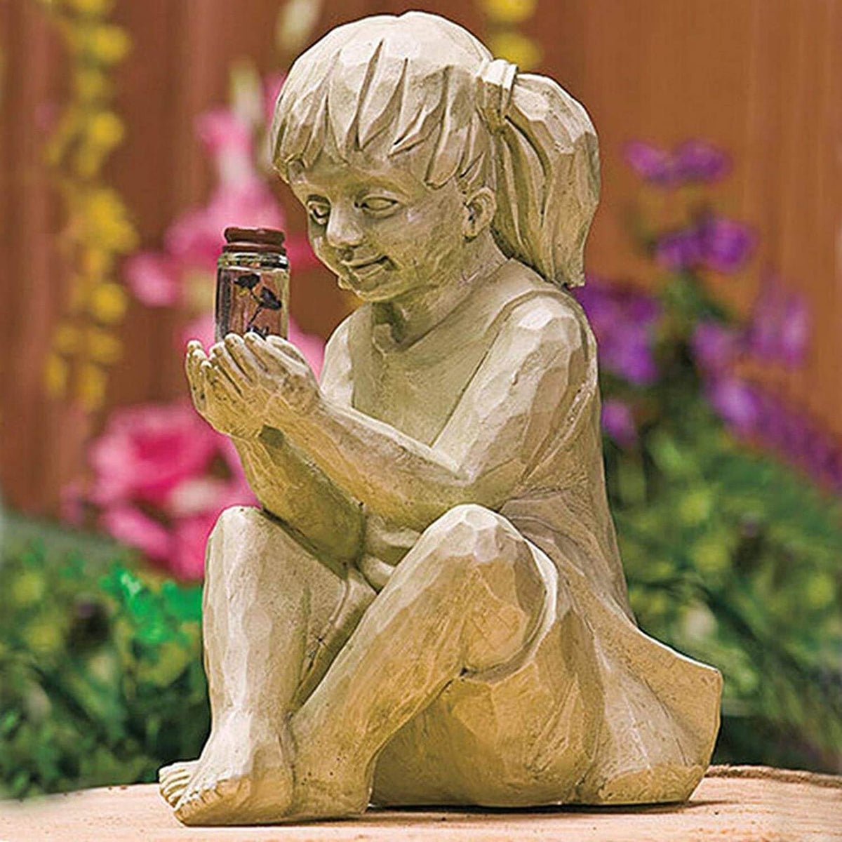 Kinderen met Zonnevlammetjes Tuinbeelden