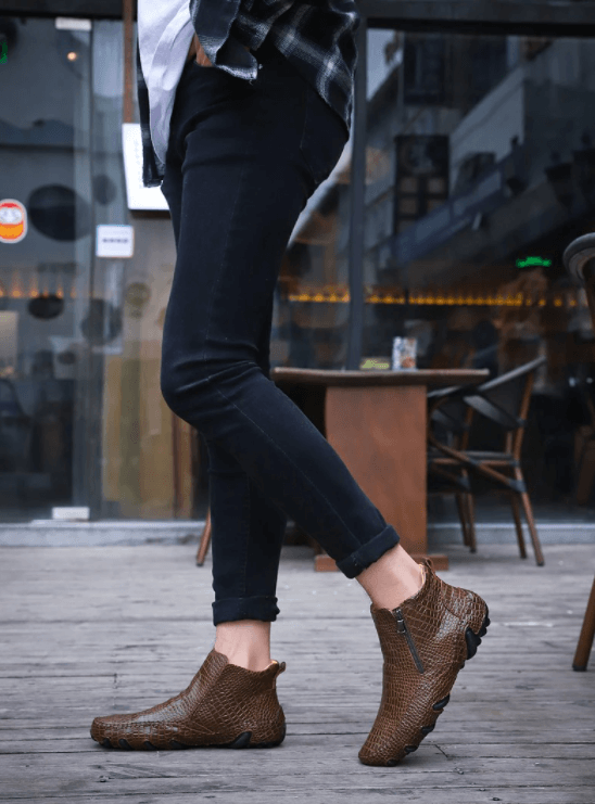 Leren Stijl Chelsea Laarzen Voor Mannen