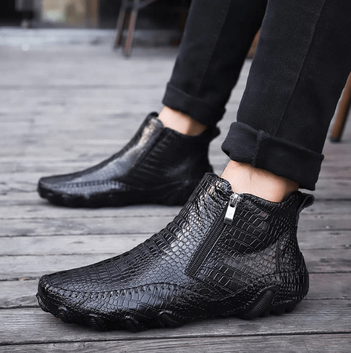 Leren Stijl Chelsea Laarzen Voor Mannen