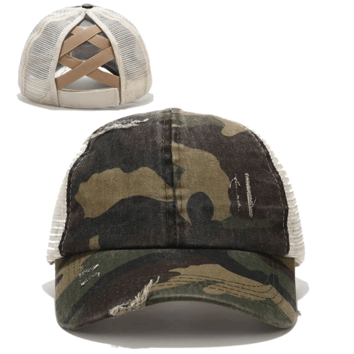 Criss Cross Paardestaart Cap