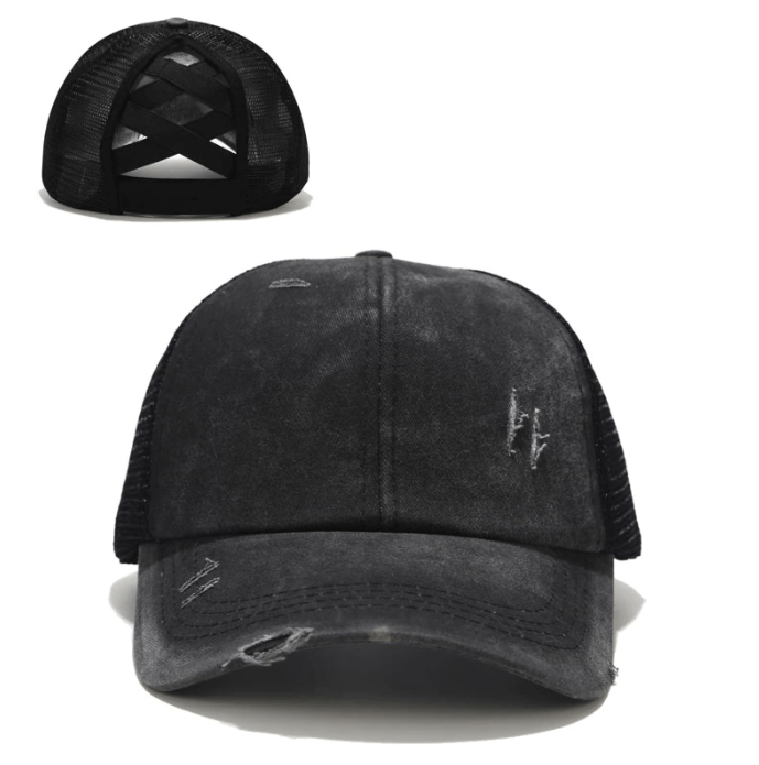Criss Cross Paardestaart Cap