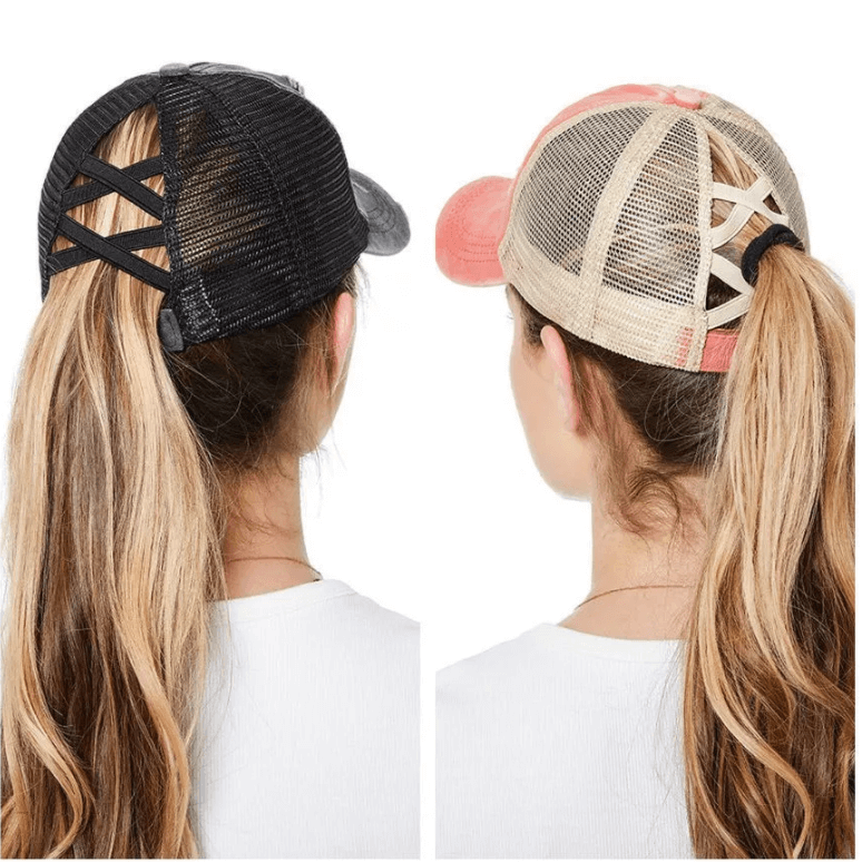Criss Cross Paardestaart Cap