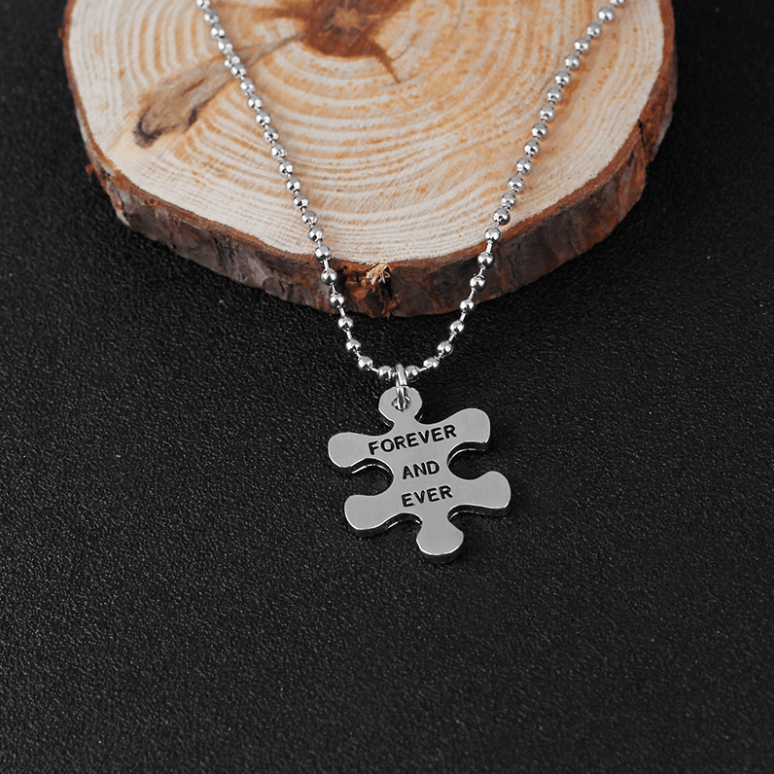 The Love Between Us Will Be Forever and Ever Puzzel Halsketting