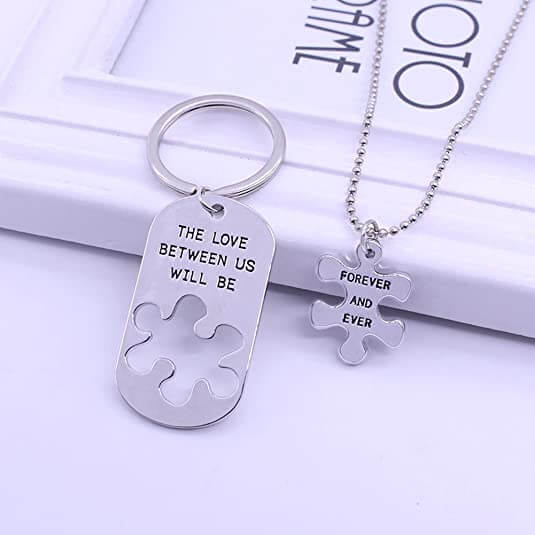 The Love Between Us Will Be Forever and Ever Puzzel Halsketting