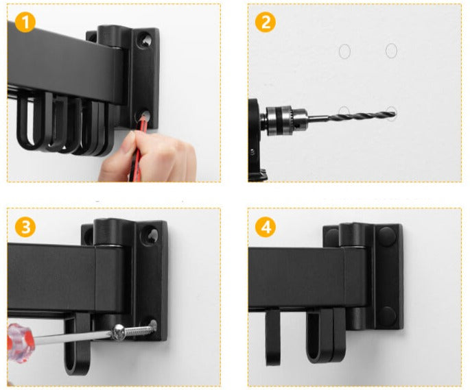 Intrekbaar droogrek voor kleding
