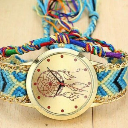 Geweven dromenvanger horloge