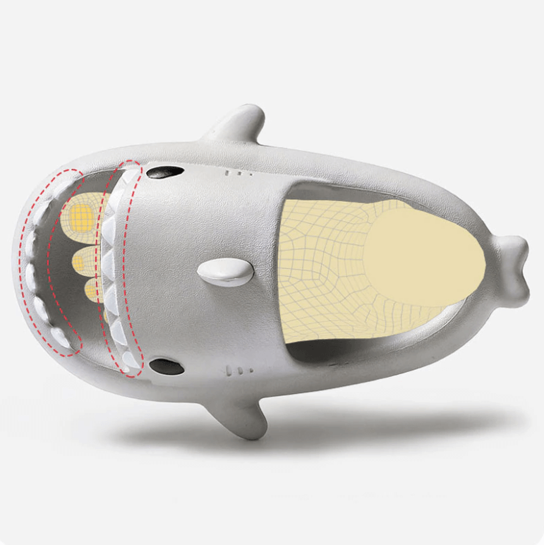 Baby en kinder slippers met haai