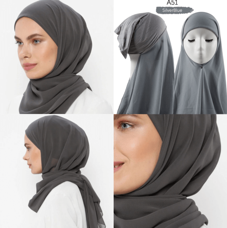 Dubbele Lus Instant Chiffon Hijab